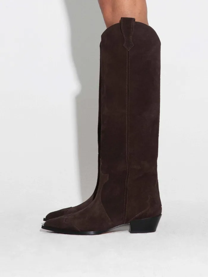 Women Aruna Suede Cowboy KneeHigh Boots Aeyde KneeHigh Boots