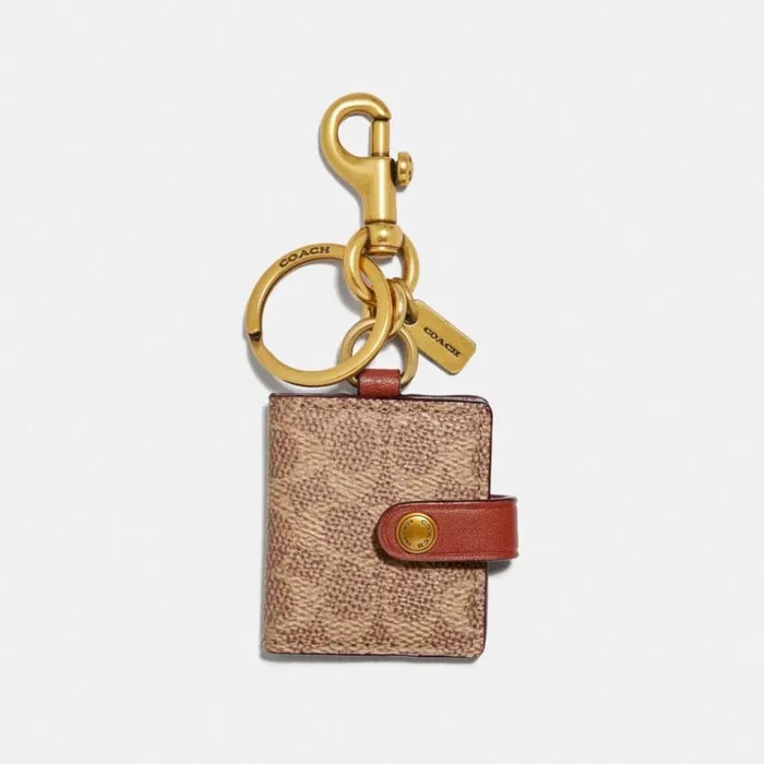 Women Bag Straps and Keychains Coach Picture Frame Bag Charm In Signature Canvas Brasskhaki Women Bag Straps and Keychains Coach Picture Frame Bag Charm In Signature Canvas Brasskhaki