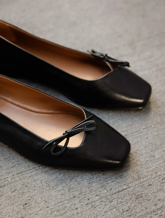 Women Ballet Flats Bobbies Carry Passion Black
