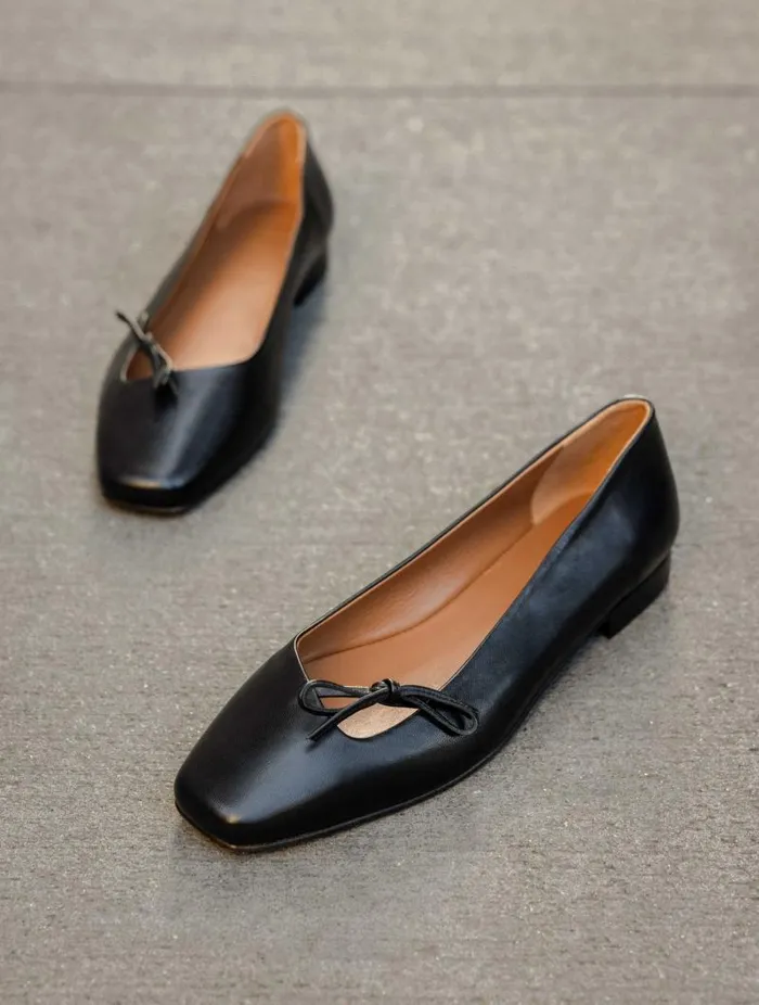 Women Ballet Flats Bobbies Carry Passion Black