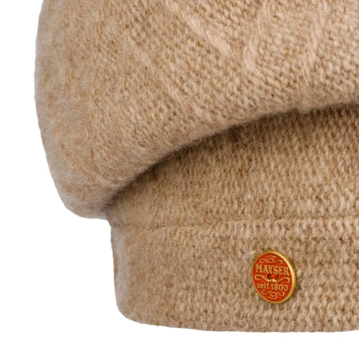 Women Beanie Hats Mayser Uni Enya Wool Hat Dark Beige Mottled Women Beanie Hats Mayser Uni Enya Wool Hat Dark Beige Mottled