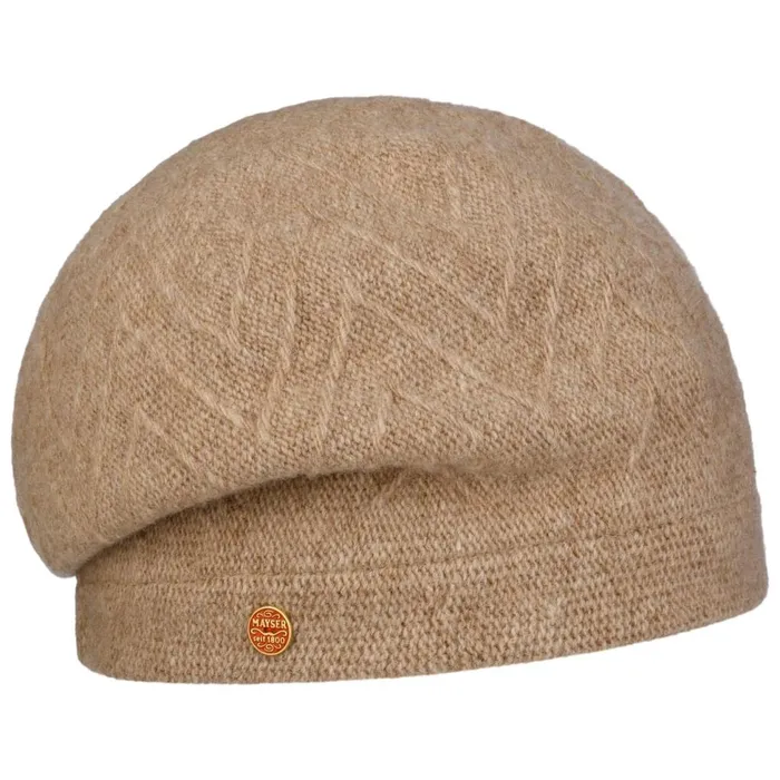 Women Beanie Hats Mayser Uni Enya Wool Hat Dark Beige Mottled Women Beanie Hats Mayser Uni Enya Wool Hat Dark Beige Mottled