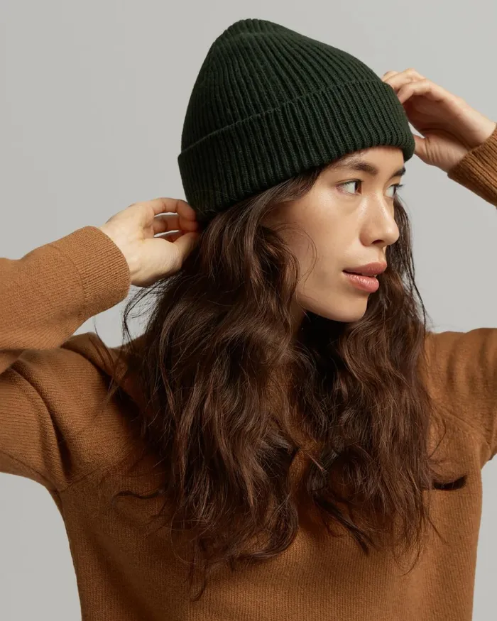 Women Beanies Colorful Standard Merino Wool Beanie Soft Yellow