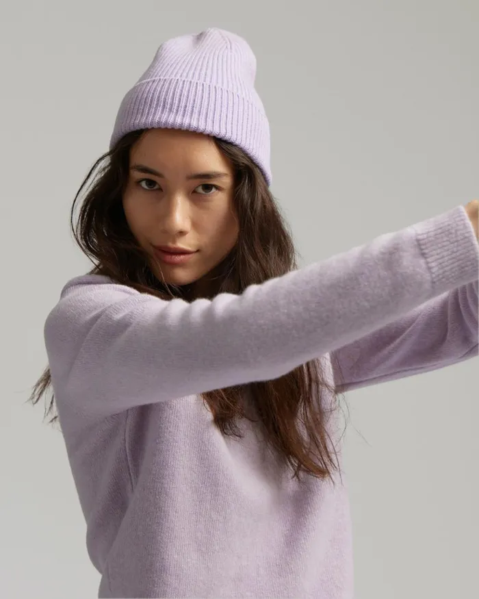 Women Beanies Colorful Standard Merino Wool Beanie Soft Yellow