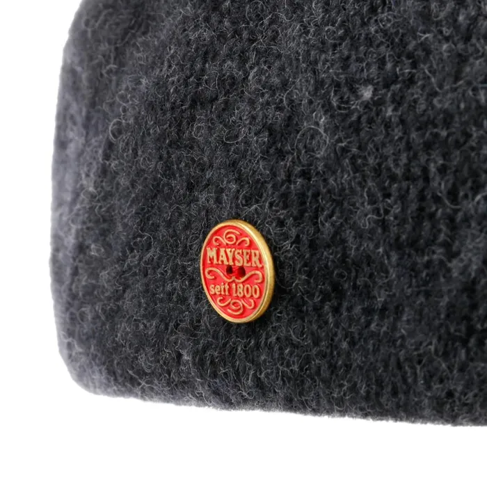 Women Berets Mayser Bina Wollbaske Anthracite
