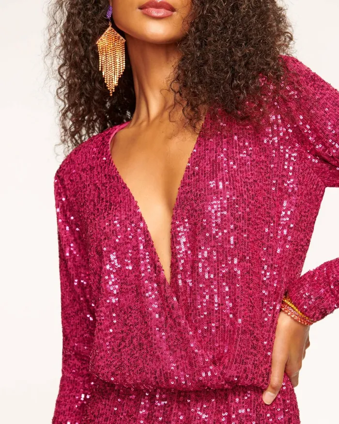 Women Blair Sequin Mini Dress Pink Starlight Ramy Brook Dresses Women Blair Sequin Mini Dress Pink Starlight Ramy Brook Dresses