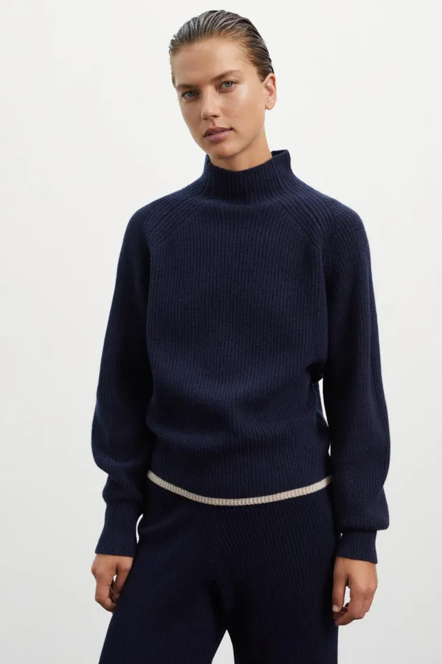 Women Blue Ginko Knitted Jumper Ecoalf Knitwear
