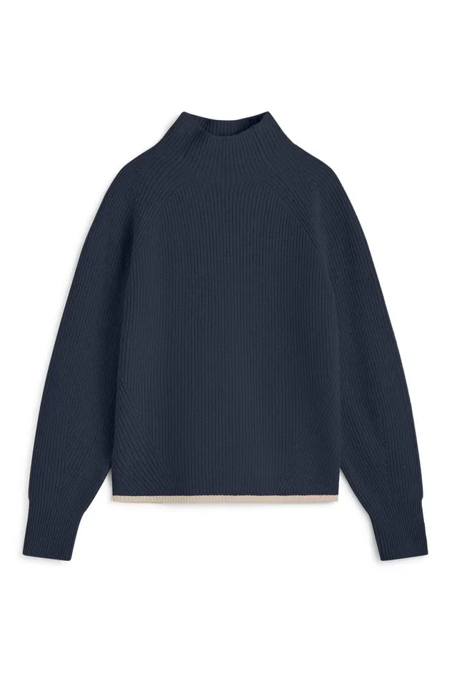 Women Blue Ginko Knitted Jumper Ecoalf Knitwear