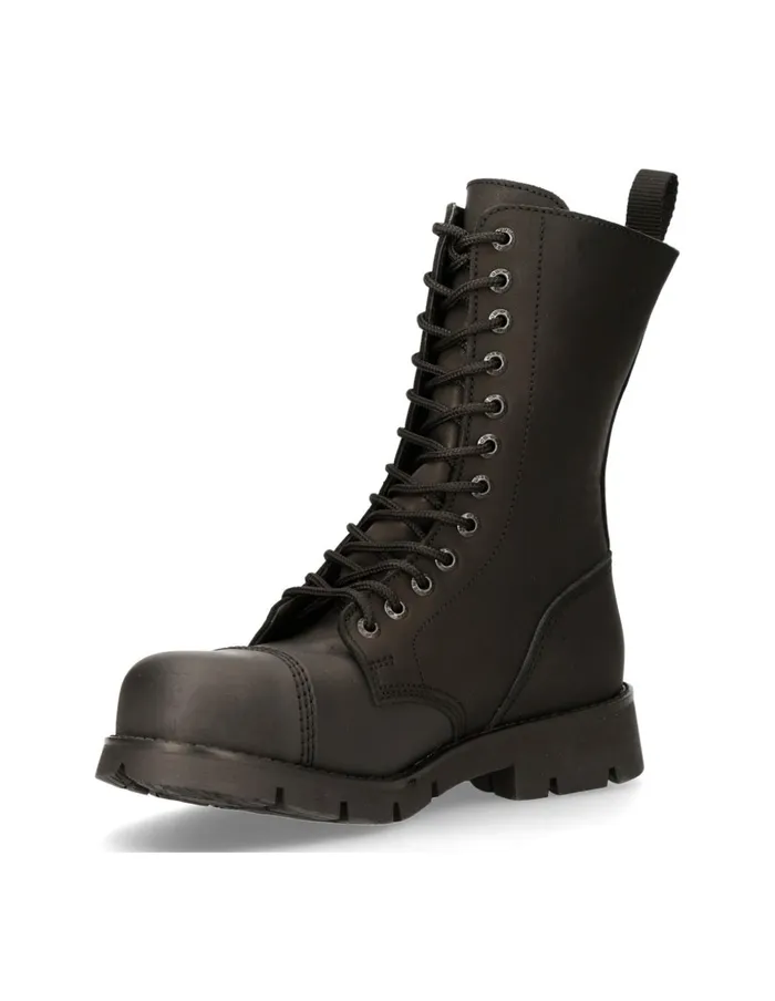 Women Boot Black Ranger With Laces MRanger112mtS1 New Rock Military Women Boot Black Ranger With Laces MRanger112mtS1 New Rock Military