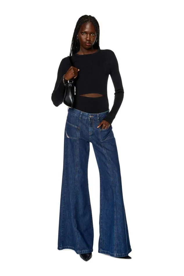 Women Bootcut And Flare Jeans DAki 09h99 Dark Blue Diesel Bootcut And Flare
