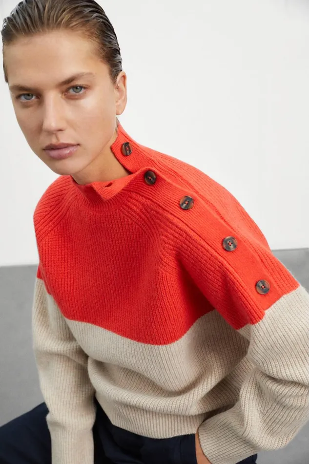Women Brown Bursaria Knitted Jumper Ecoalf Knitwear