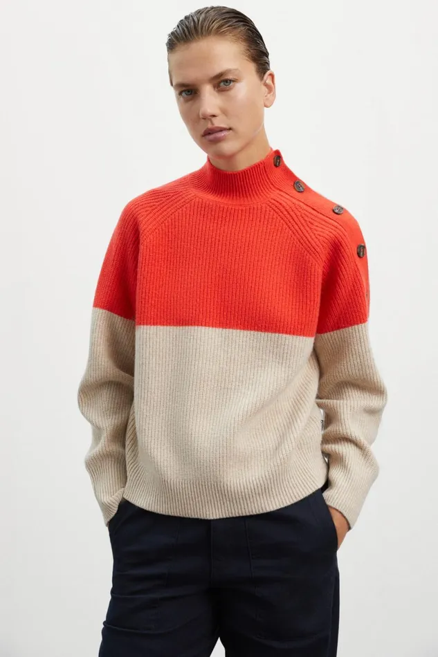 Women Brown Bursaria Knitted Jumper Ecoalf Knitwear