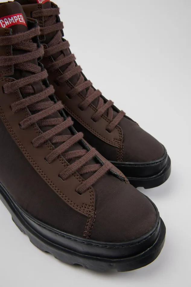 Women Brutus PrimaLoft Brown Laceup Boots Camper Ankle Boots