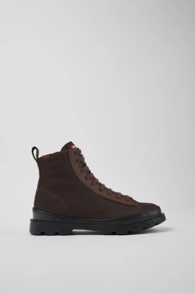 Women Brutus PrimaLoft Brown Laceup Boots Camper Ankle Boots Women Brutus PrimaLoft Brown Laceup Boots Camper Ankle Boots