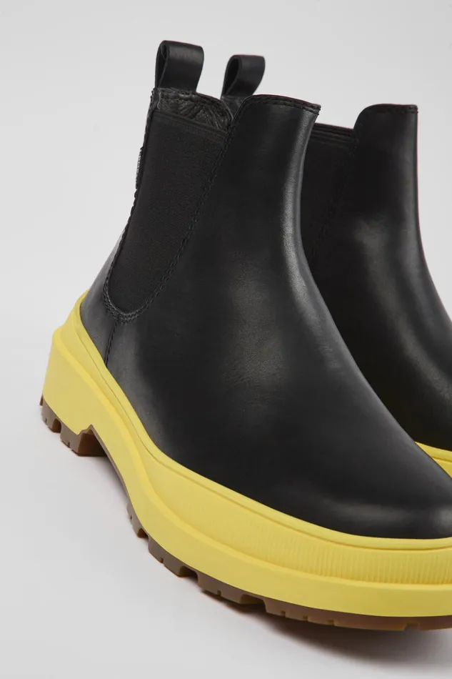 Women Brutus Trek HYDROSHIELD MICHELIN Black Leather Ankle Boots Camper Ankle Boots