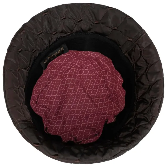 Women Bucket Hats Mayser Doriet Bucket Fabric Hat With Quilted Pattern Brown Women Bucket Hats Mayser Doriet Bucket Fabric Hat With Quilted Pattern Brown