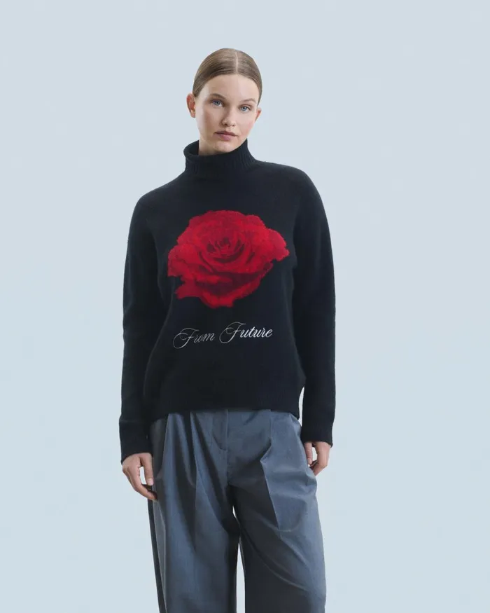 Women Cashmere Sweaters From Future Turtleneck Sweater Black