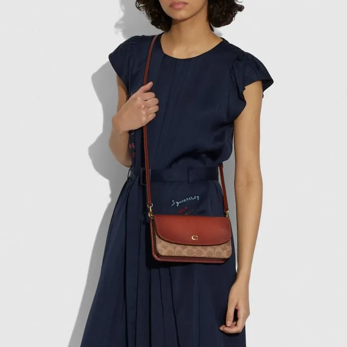 Women Clutches Coach Hayden Crossbody In Signature Canvas Brasstanrust
