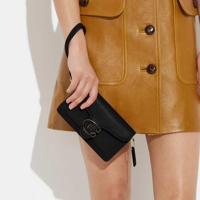 Women Clutches Coach Tabby Crossbody Wristlet Brassblack