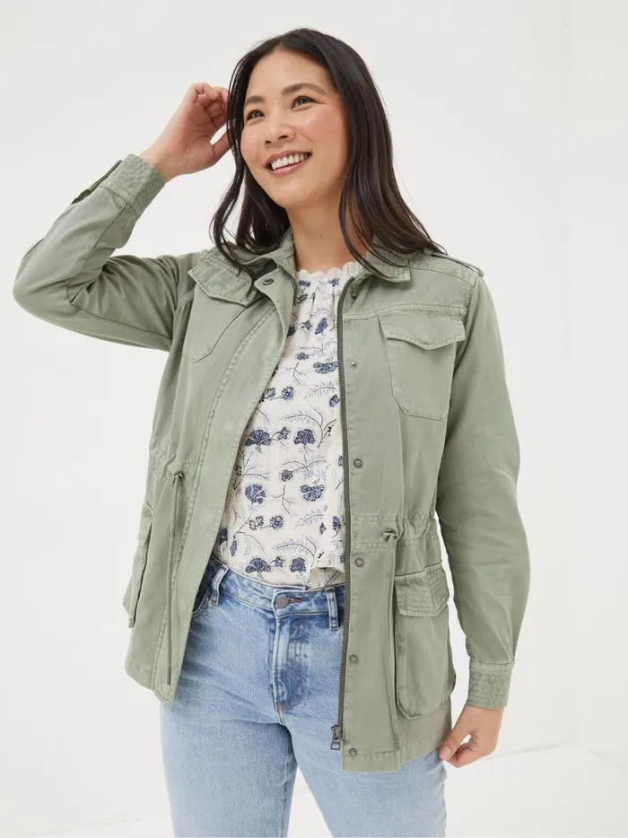 Women Coats and Jackets Fat Face Lowen Green Field Jacket