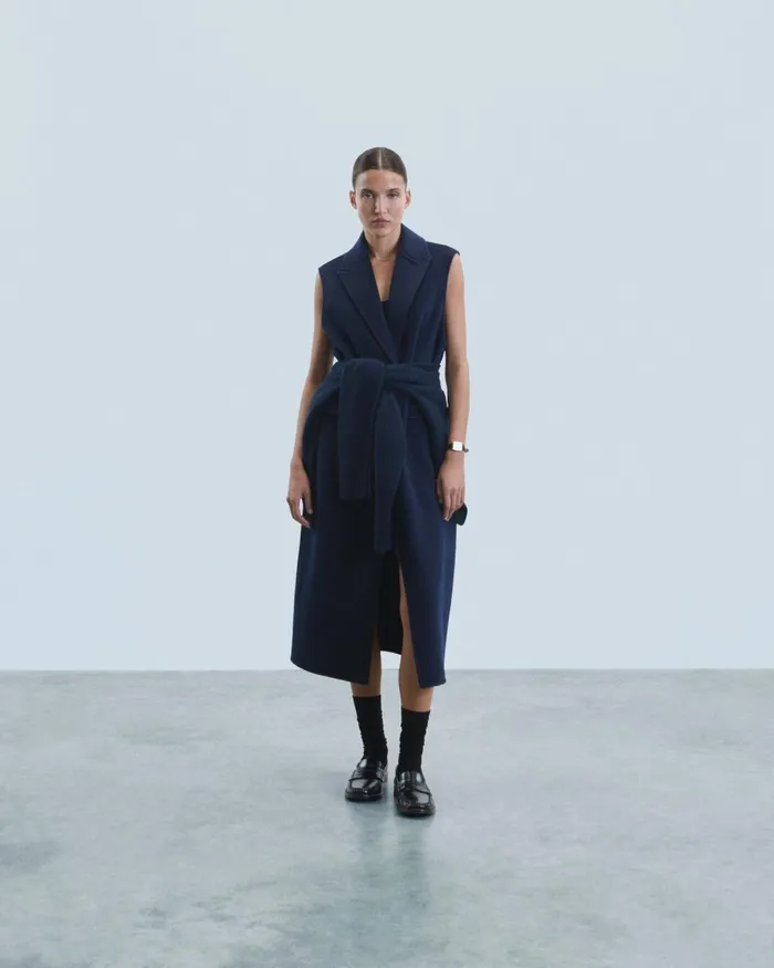 Women Coats and Jackets From Future Outerwear Sleeveless Coat Navy