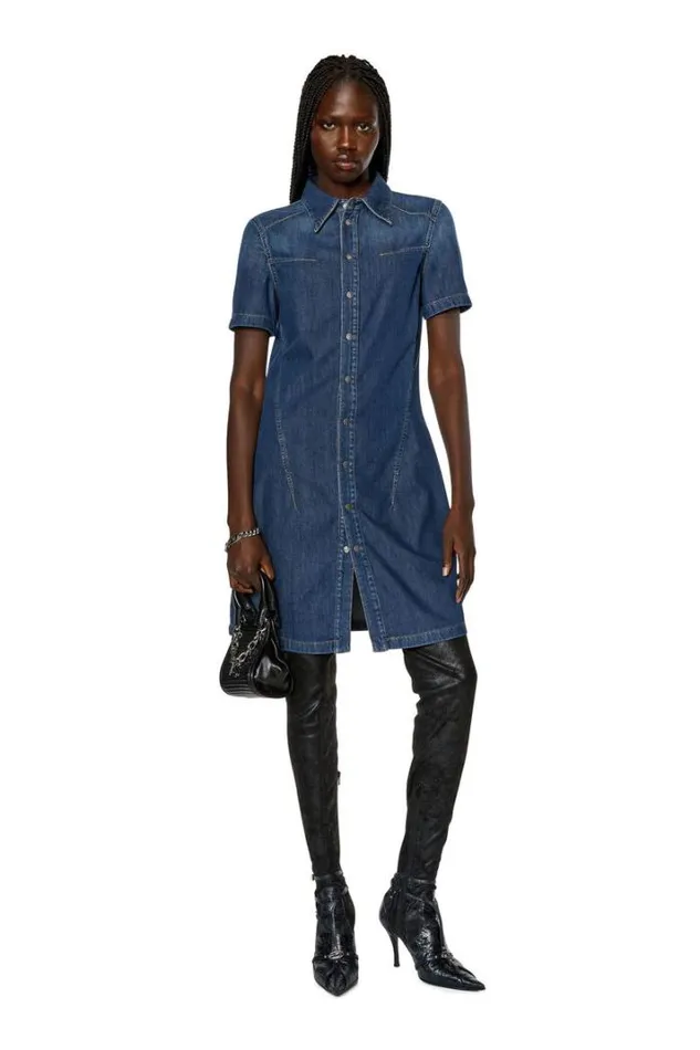Women DeShirty Dark Blue Diesel Dresses And Jumpsuits
