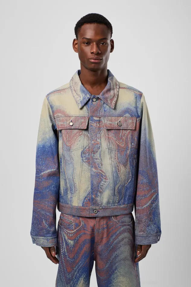 Women Denim Jacket BlueBeigeRed Denim Jacket Camper Denim