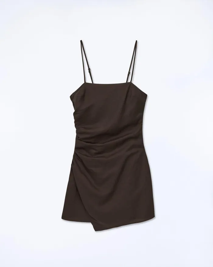 Women Dresses and Jumpsuits From Future Rivka Short Strap Dress Chocolate