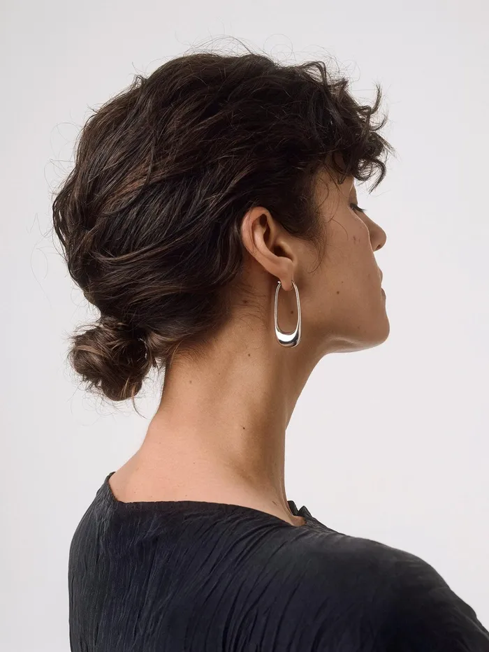 Women Eleanora PalladiumPlated Hoop Earrings Aeyde Earrings
