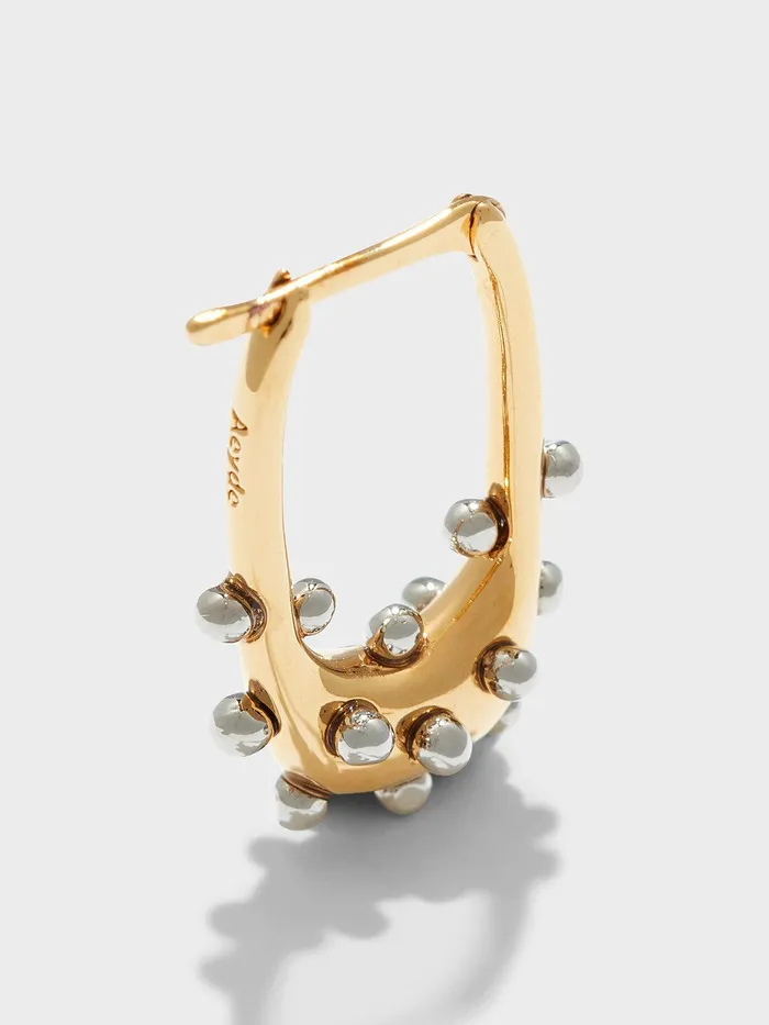 Women Elijah 18kt Gold And PalladiumPlated Hoop Earrings Aeyde Earrings