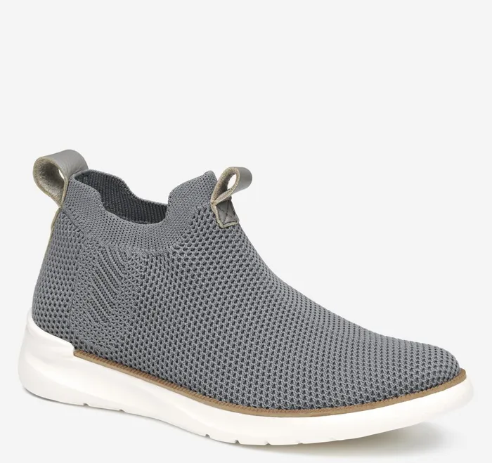 Women Emery Knit Chelsea Boot Gray Knit JohnstonandMurphy Boots and Booties