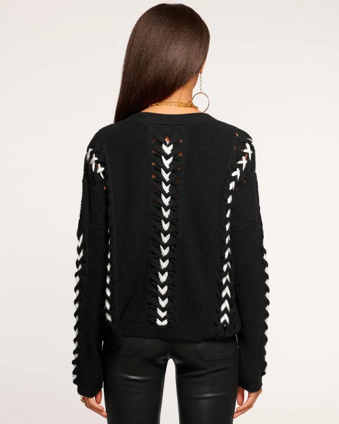 Women Esme VNeck Embellished Sweater Soiree Red Ramy Brook Tops Women Esme VNeck Embellished Sweater Soiree Red Ramy Brook Tops