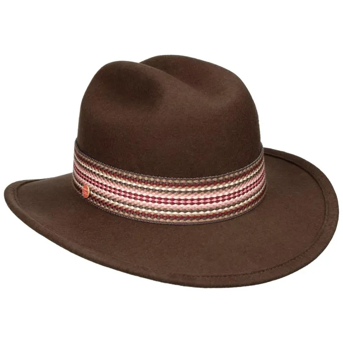 Women Felt Hats Mayser Soft Wool Western Hat Brown