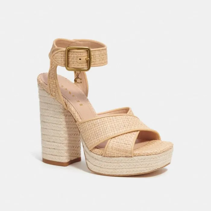 Women Heels Coach Nelly Sandal Natural