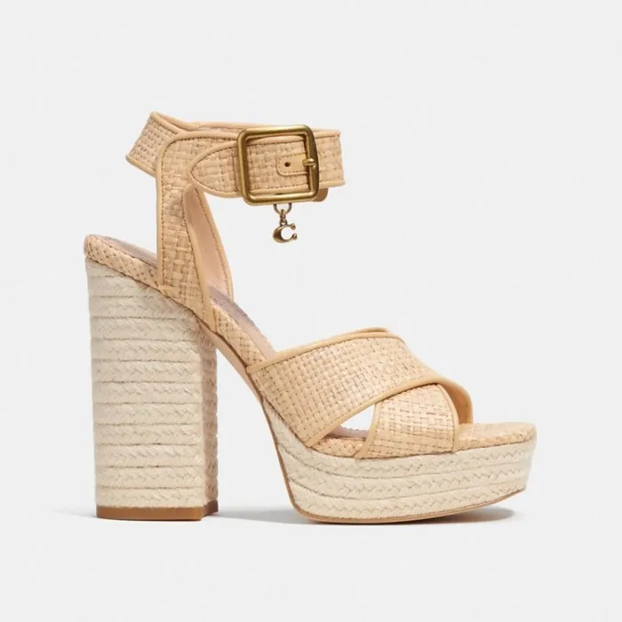 Women Heels Coach Nelly Sandal Natural