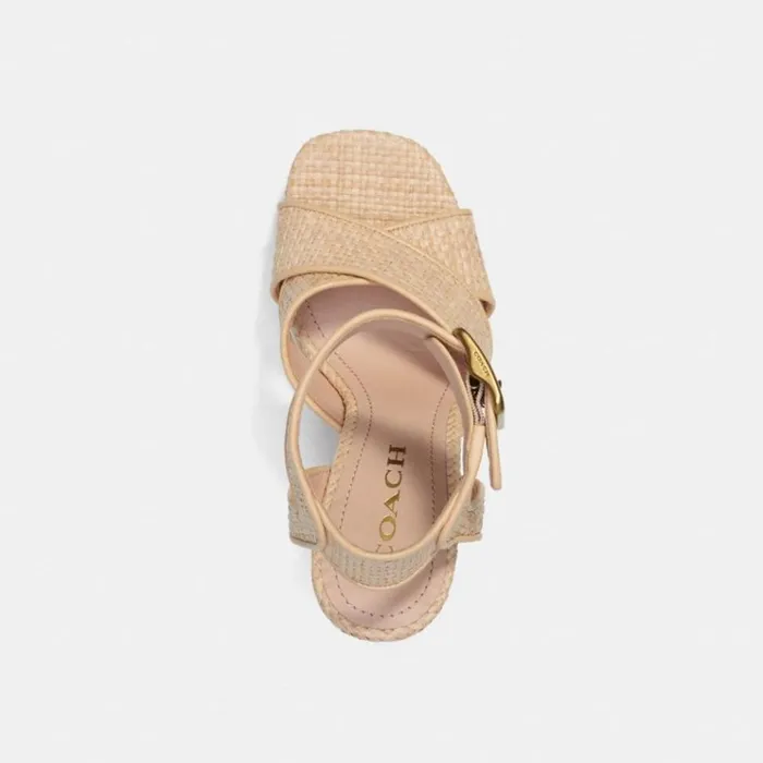 Women Heels Coach Nelly Sandal Natural
