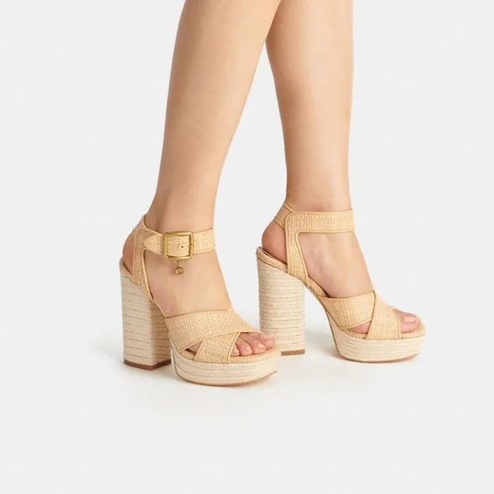 Women Heels Coach Nelly Sandal Natural