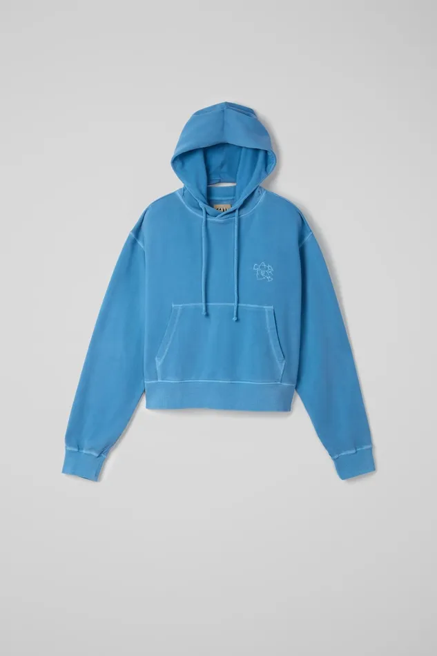 Women Hoodie Blue Organic Cotton Hoodie Camper Jersey Women Hoodie Blue Organic Cotton Hoodie Camper Jersey