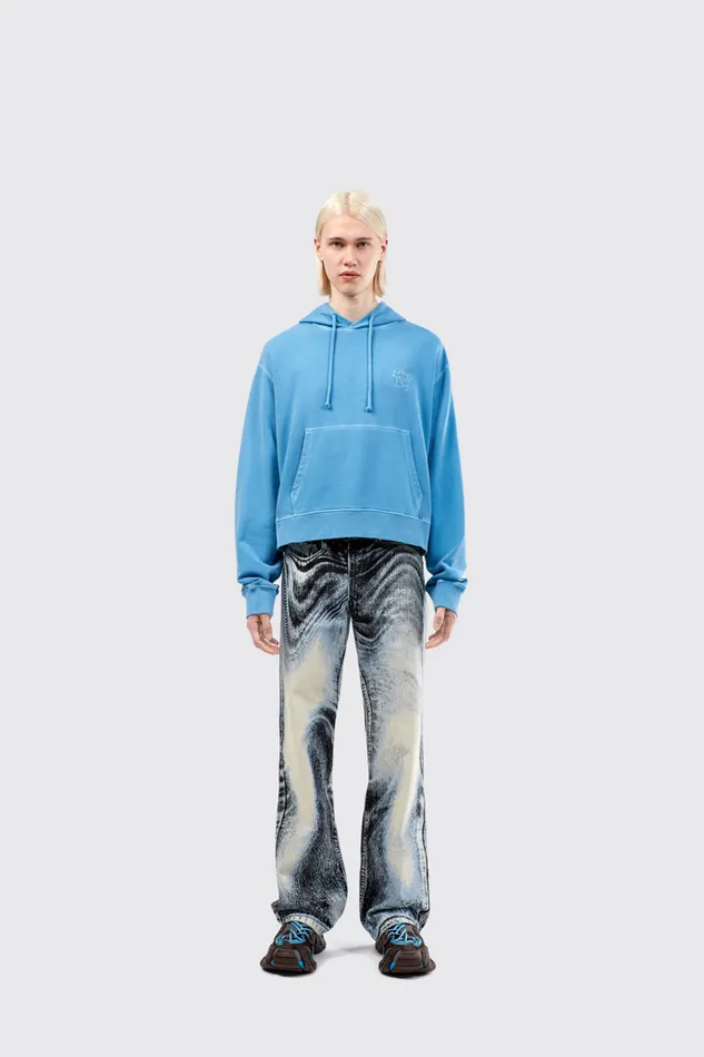 Women Hoodie Blue Organic Cotton Hoodie Camper Jersey Women Hoodie Blue Organic Cotton Hoodie Camper Jersey