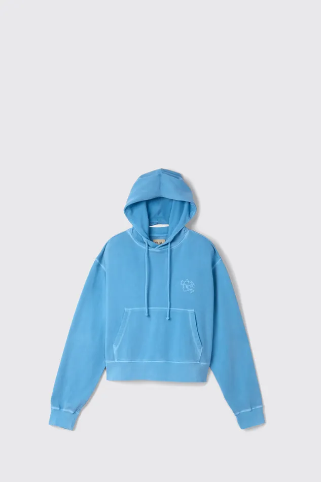 Women Hoodie Blue Organic Cotton Hoodie Camper Jersey Women Hoodie Blue Organic Cotton Hoodie Camper Jersey