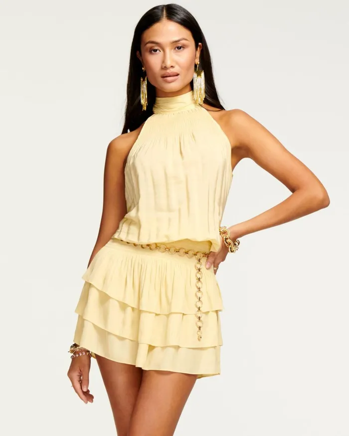 Women Hudson Ruffle Mini Dress Navy Ramy Brook Dresses Women Hudson Ruffle Mini Dress Navy Ramy Brook Dresses