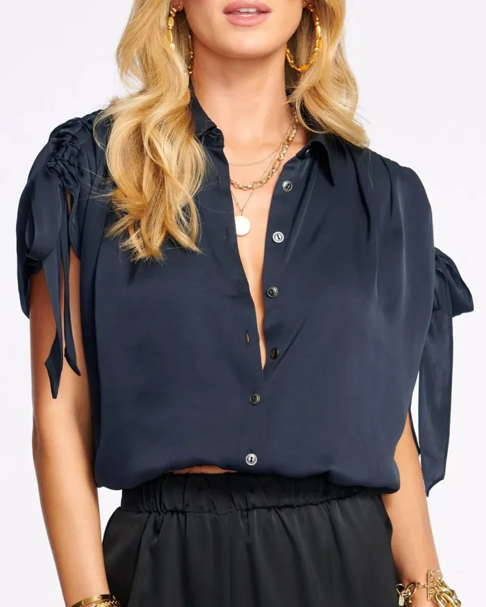 Women Jacinta Button Down Top Black Ramy Brook Tops Women Jacinta Button Down Top Black Ramy Brook Tops