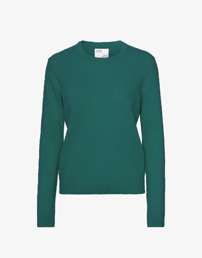 Women Knit Sweaters Colorful Standard Women Classic Merino Wool Crew Ocean Green Women Knit Sweaters Colorful Standard Women Classic Merino Wool Crew Ocean Green