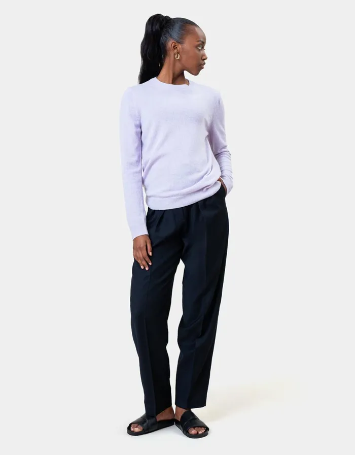 Women Knit Sweaters Colorful Standard Women Light Merino Wool Crew Dusty Olive