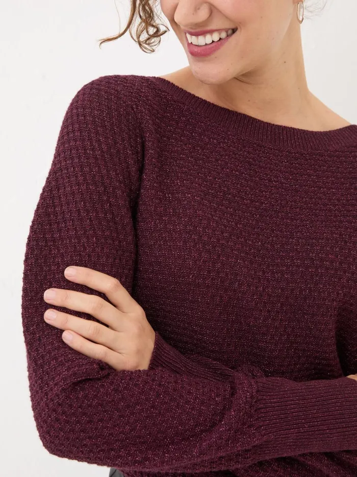 Women Knitwear Fat Face Red Lara Sparkle Jumper