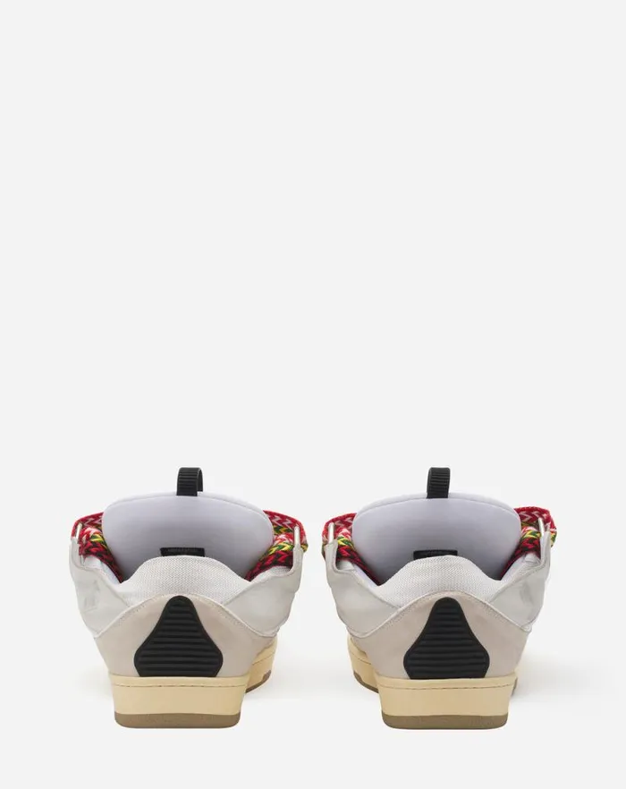 Women Lanvin Curb Leather Curb Sneakers White Women Lanvin Curb Leather Curb Sneakers White
