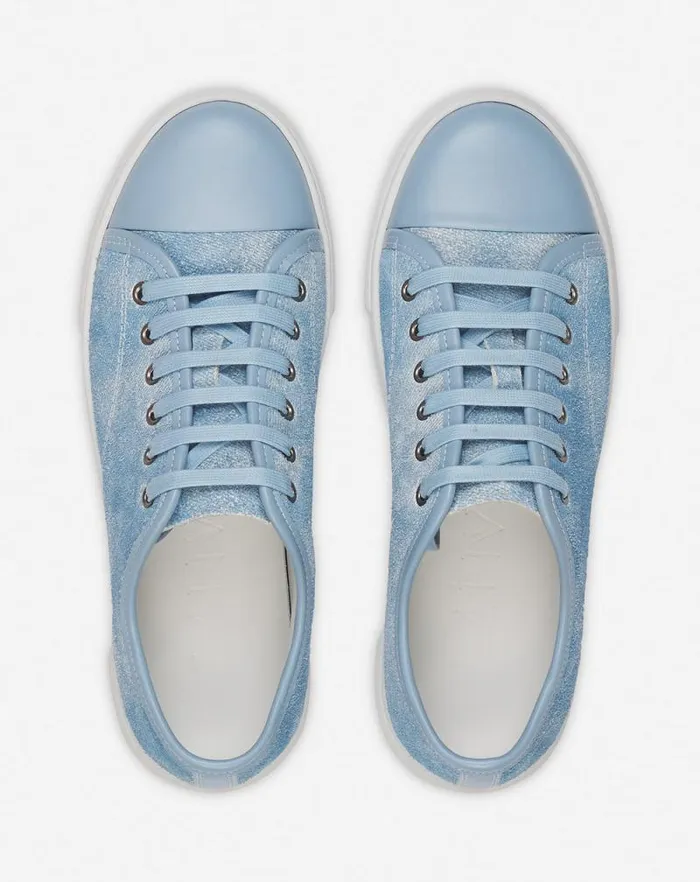 Women Lanvin Sneakers Dbb1 Sneakers In Faded Denim Denim Blue Women Lanvin Sneakers Dbb1 Sneakers In Faded Denim Denim Blue