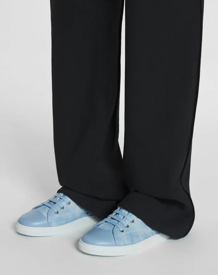 Women Lanvin Sneakers Dbb1 Sneakers In Faded Denim Denim Blue Women Lanvin Sneakers Dbb1 Sneakers In Faded Denim Denim Blue