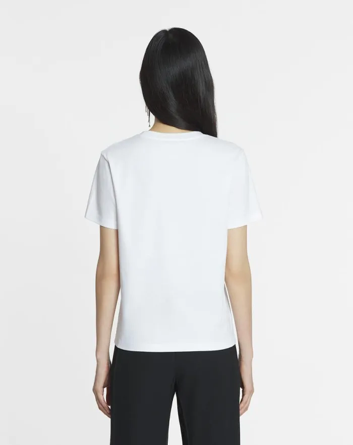Women Lanvin TShirts and Sweatshirts Lanvin Bead Embroidered Tshirt Optic White Women Lanvin TShirts and Sweatshirts Lanvin Bead Embroidered Tshirt Optic White