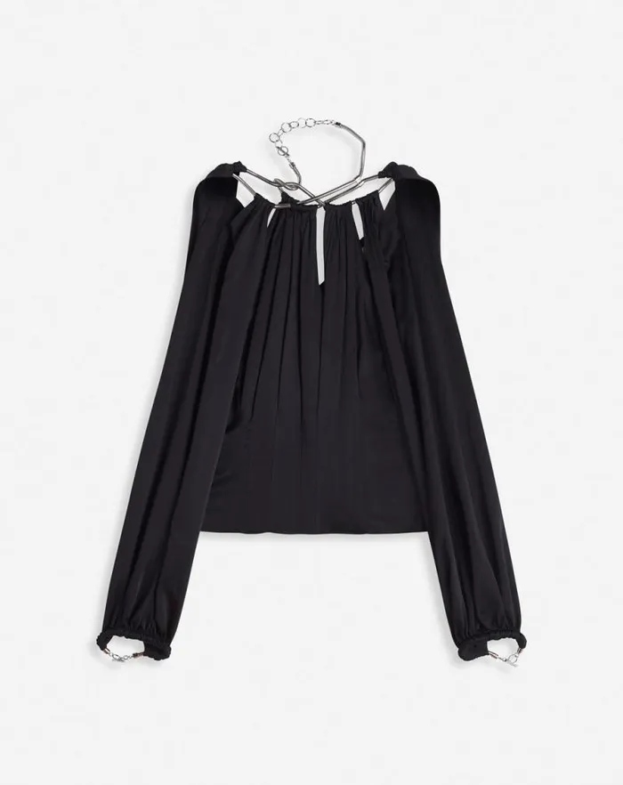 Women Lanvin Tops Bareshoulder Top Black